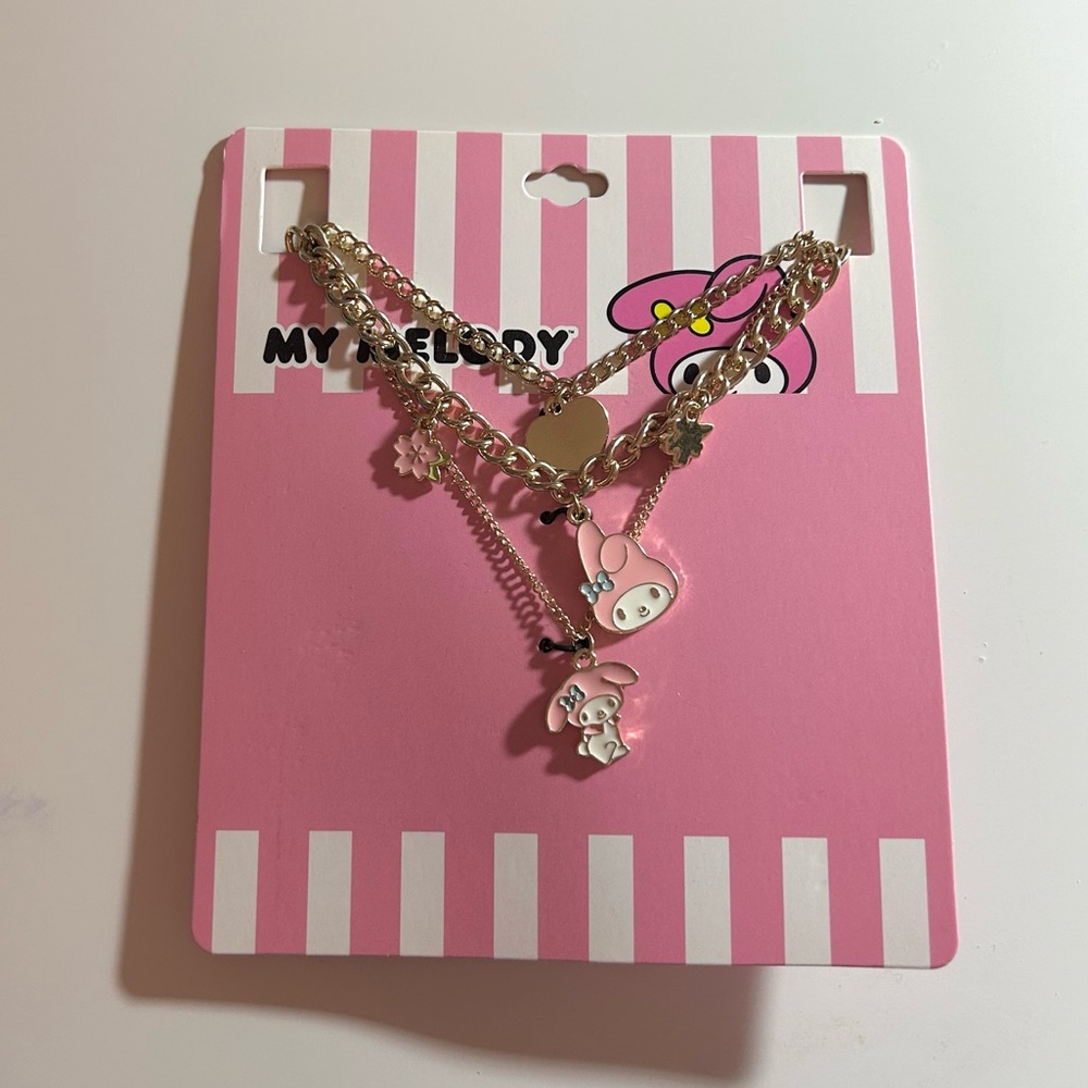 nwt! sanrio my melody necklace set of 3